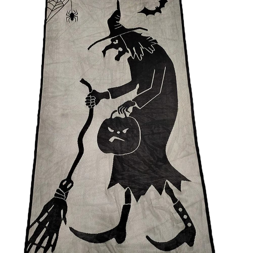 Tende in Pizzo a Tema Strega di Halloween, Decorazione Spaventosa, Accessori per Feste, Leggere, per Uso Interno ed Esterno