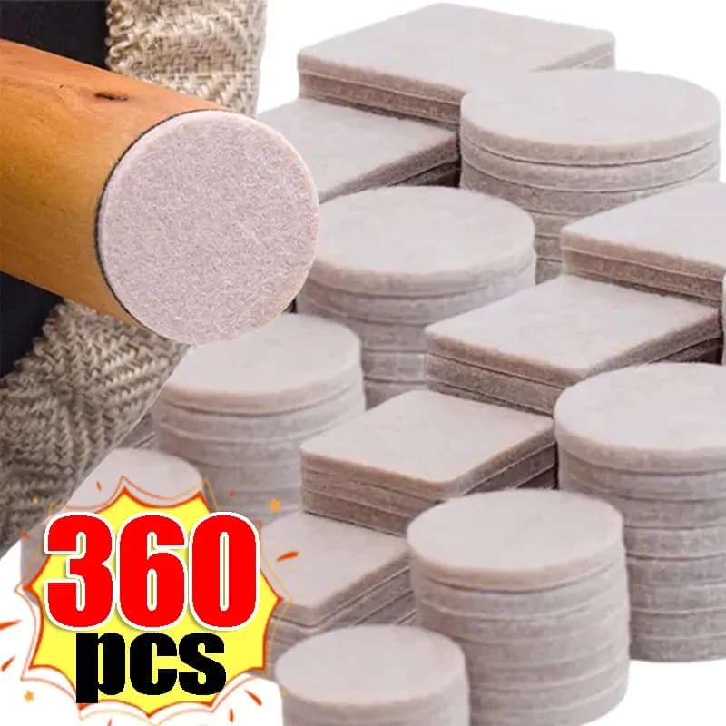 360/18 pezzi feltro gamba della sedia pad protezione del pavimento quadrata rotonda autoadesiva gambe del tavolo per mobili pad paraurti antiscivolo tappetino per mobili