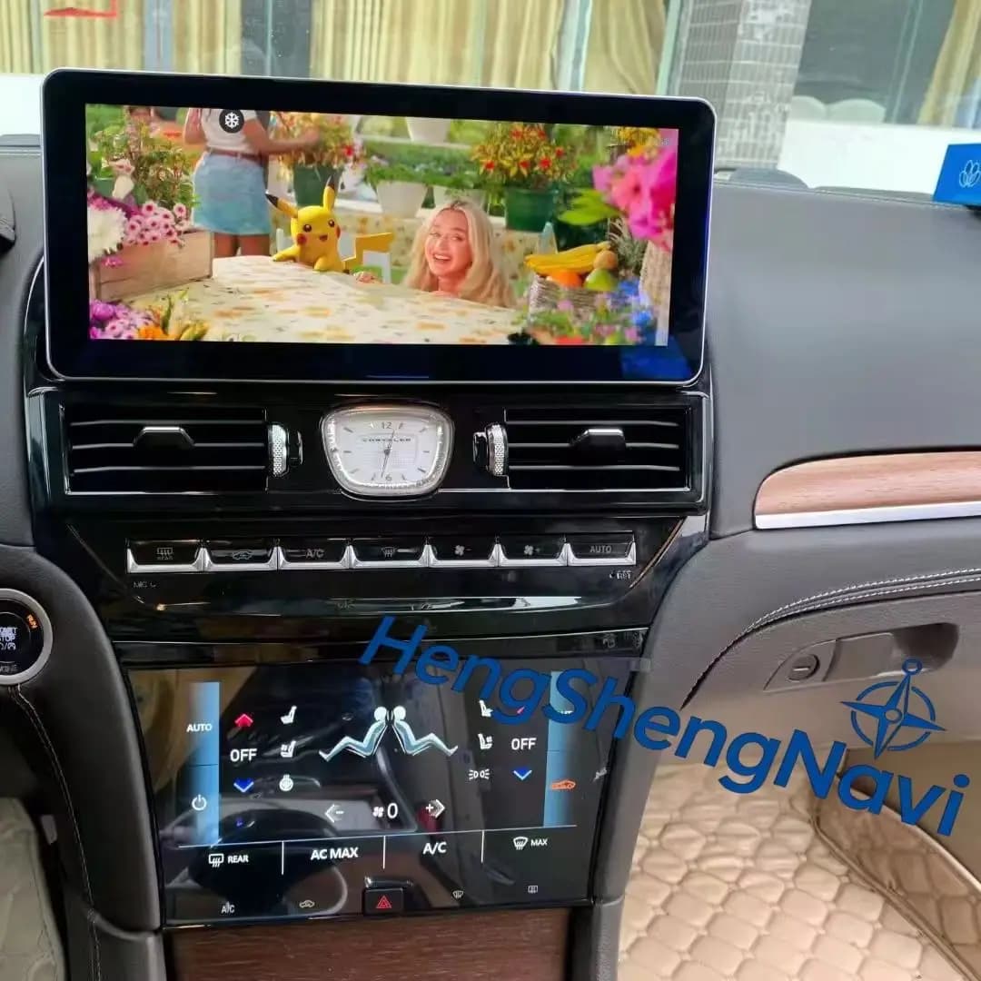 Autoradio Android 13 da 12,3 Pollici con Qualcomm 6125 per Chrysler 300C 2011-2023, CarPlay Wireless, DSP, AHD