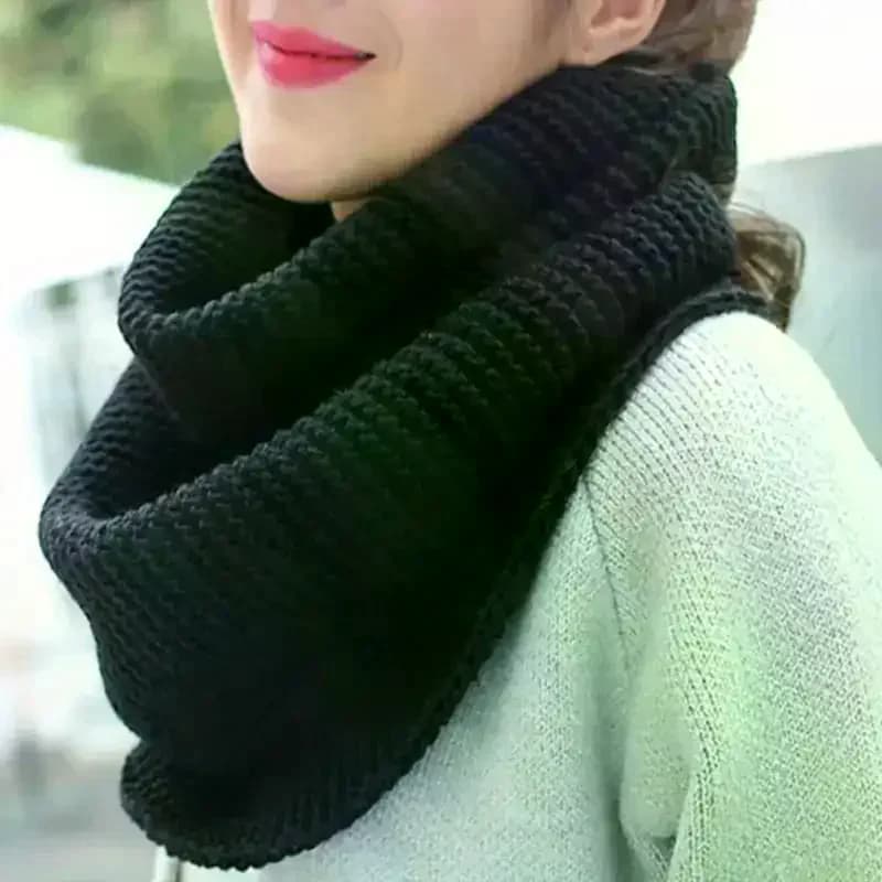 Elegant Thick Winter Scarf For Women Windproof Breathable Infinite Loop Neck Warmer With Soft Style Machine Washable