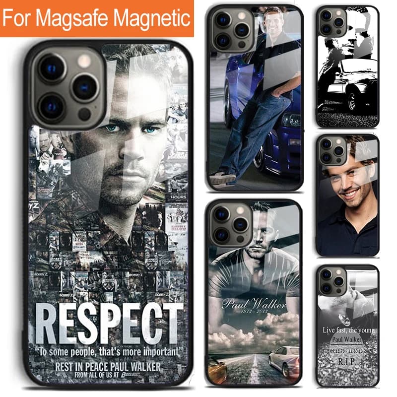 Fast And Furious 7 Paul Walker Phone Case For iPhone 17 Air 16 15 14 12 Pro Max Plus Magsafe Magnetic Wireless Charging Cover