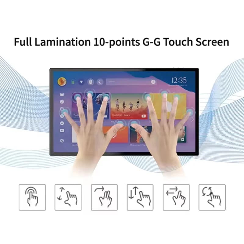 15.6 inch Touch Screen Android 14 Smart Home Panel, RK3576 8-core Ultra-thin POE Calender Tablet, Wall Mount Digital Photo Frame