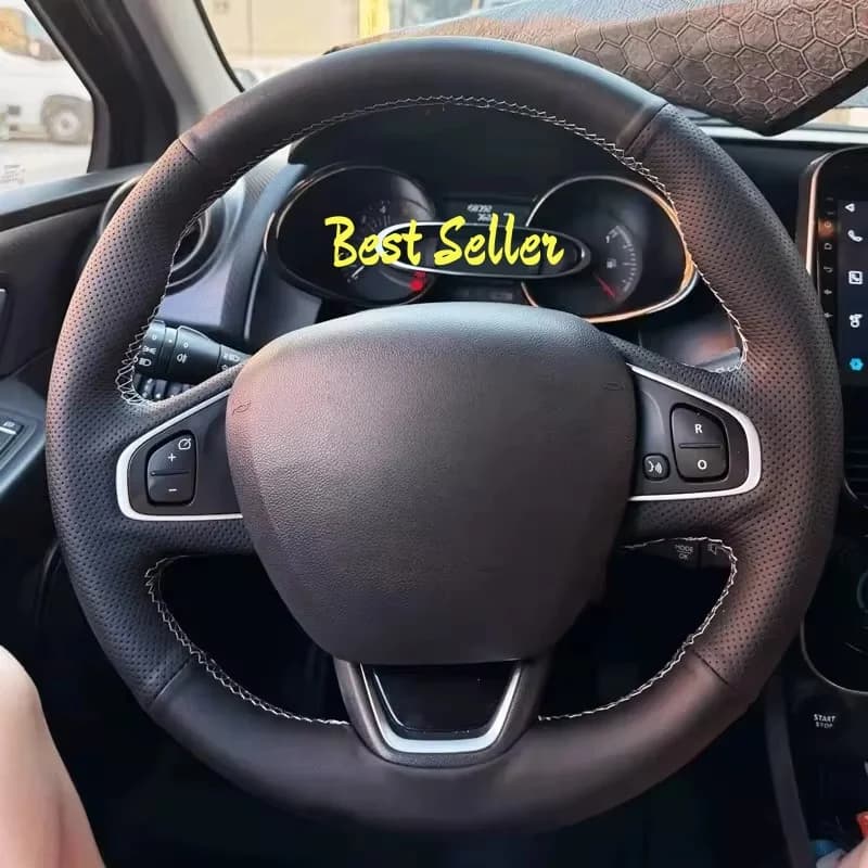 Hand Car Accessories MicroFiber Leather Protection Kaptur Captur 2016-2019 Car Steering Wheel Cover For Renault Clio 4 (IV)