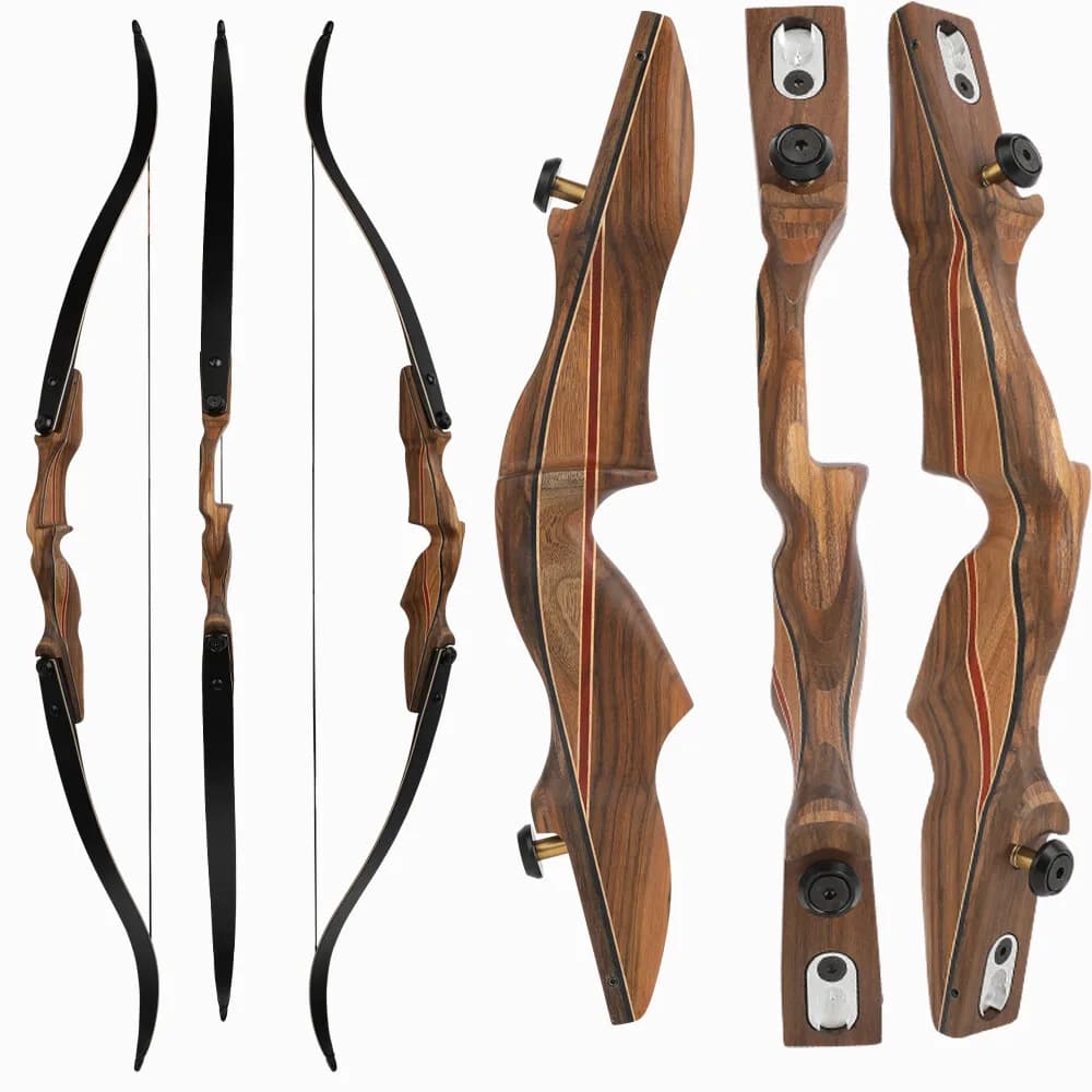 ILF Takedown Arco 30-60 libbre 60 pollici Arco ricurvo Tiro con l'arco Arco diviso 17 "Riser in legno Mano destra Tiro al bersaglio Pratica Caccia
