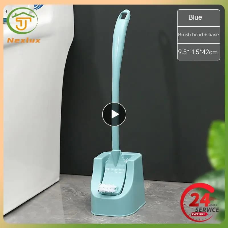 Scopino per WC Testina di design su due lati Decontaminazione bidirezionale Curva ad arco Scopino per WC domestico Spazzola per pulizia Bagno