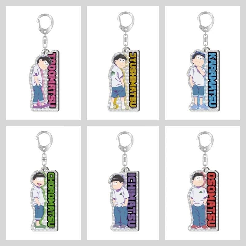 Anime Osomatsu-san Portachiavi con ciondolo in acrilico Accessori Portachiavi per auto Portachiavi Borsa per telefono Gioielli appesi Regali all'ingrosso