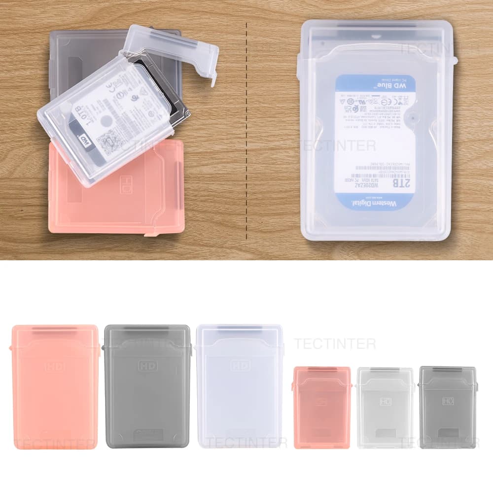 2.5/3.5 Inch Storage Box for SATA External HDD SSD Shockproof Hard Drive Plastic Protective Case Shell Bag Game Accessories