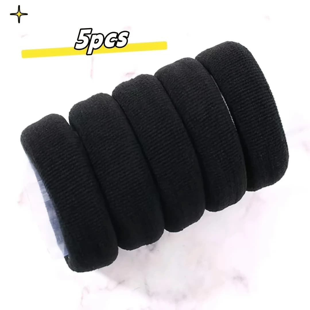 5 fermagli per capelli ispessiti, elastici per capelli in tinta unita, supporti per coda di cavallo antiscivolo per donne e usi quotidiani
