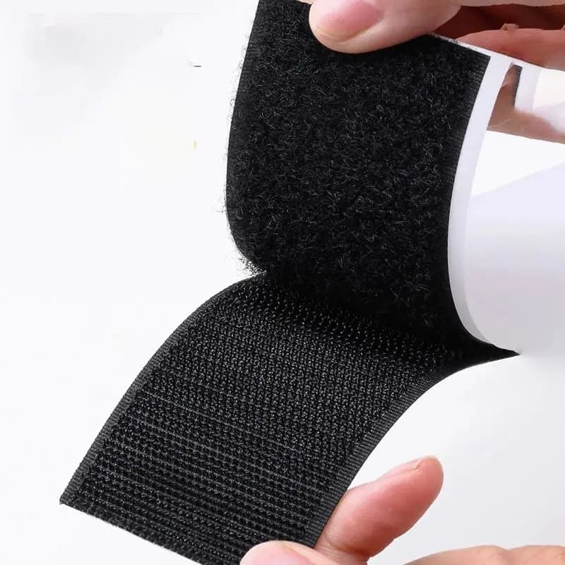 Nastro con gancio e anello per carichi pesanti da 20 mm: velcro con retro adesivo per fai da te, artigianato, cinghie | Chiusura in nylon riutilizzabile | 1/2/3/5/10/25M
