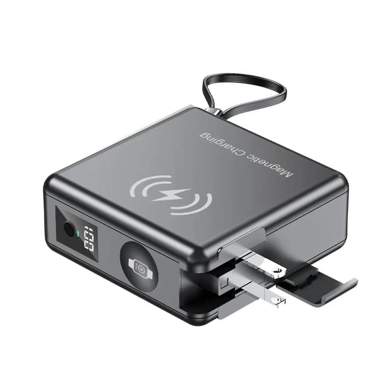 Magnetic Wireless Charger Power Bank with AC Plug Portable Charger External Battery for iPhone Xiaomi Huawei Powerbank 15000mAh