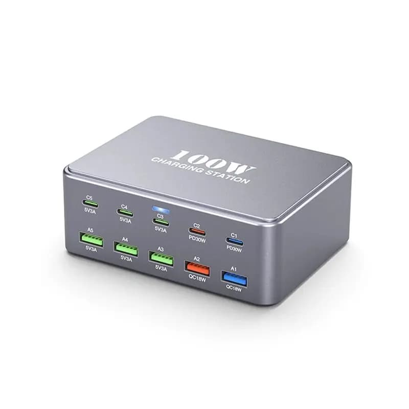 B63B-EU Plug 100W USB Type-C Desktop Phone PD Fast Power Adapter For Tablet Laptop Travel For