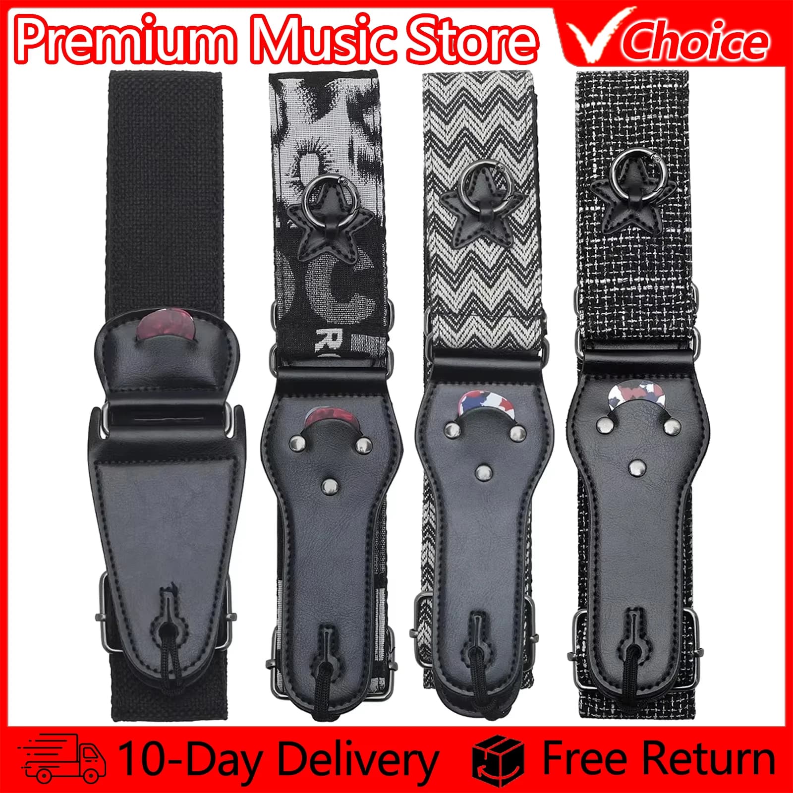 Tracolla per chitarra elettrica Cinture per chitarra folk acustica Cinghie per chitarra regolabili con personalità incrociata vintage Accessori tascabili