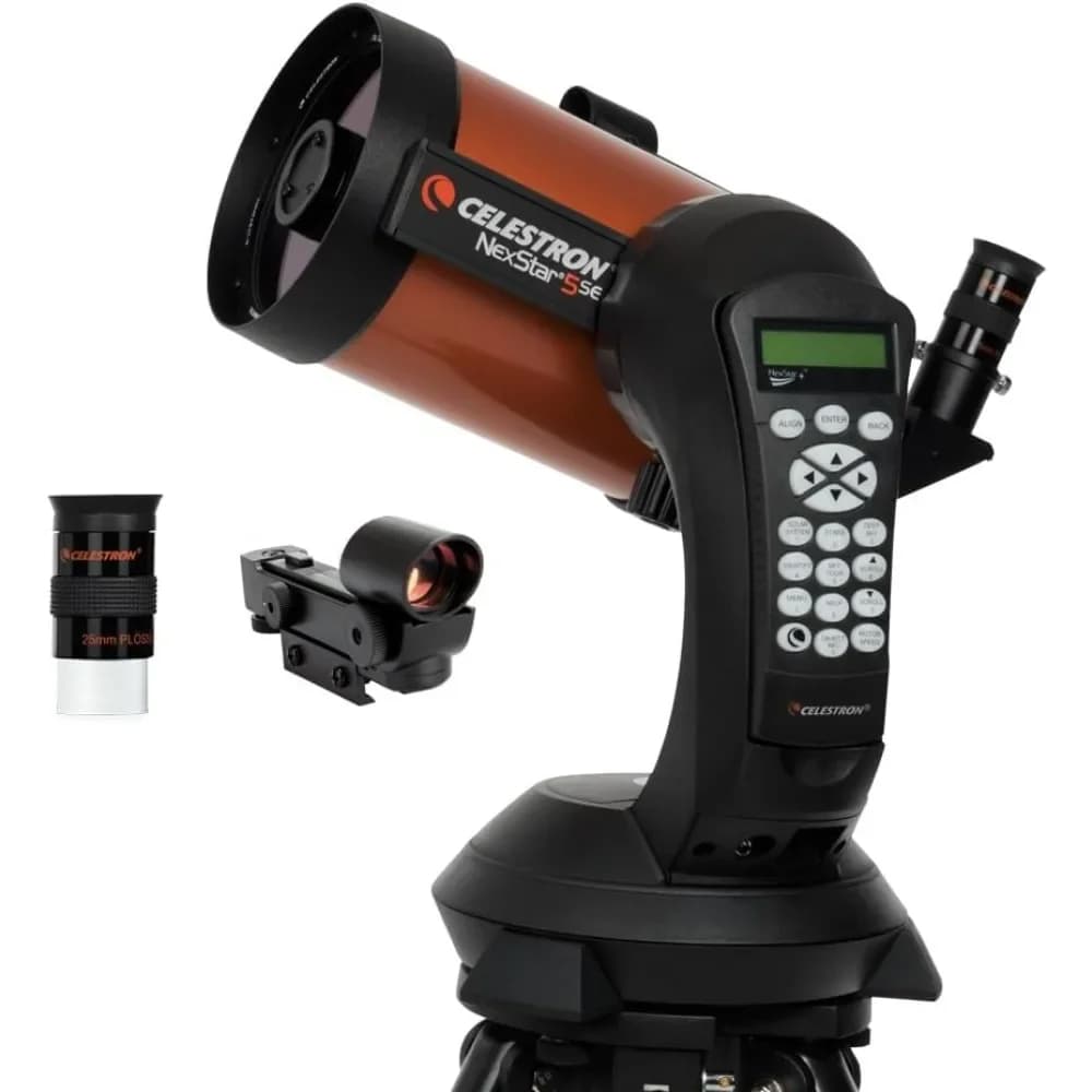 Telescopio Schmidt Cassegrain da 5 Pollici Completamente Automatizzato con Montatura GoTo e SkyAlign, Facile da Configurare per Principianti ed Esperti