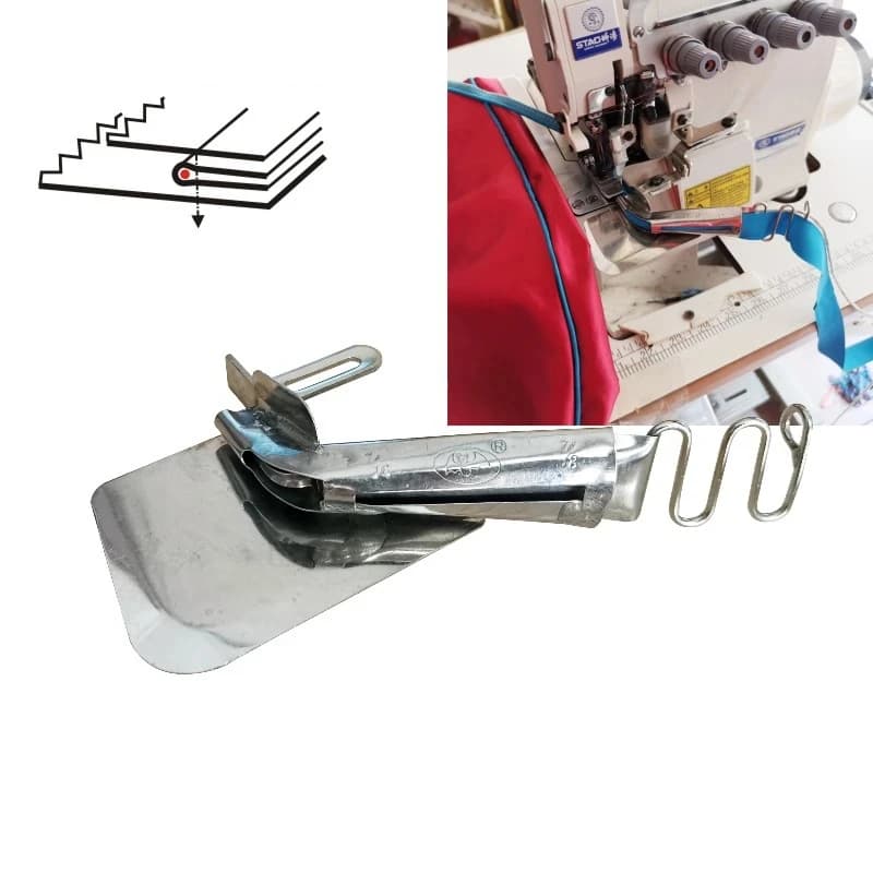 Raccoglitore per nastro per cordoncino Cartella per tubazioni per cordoncino per macchina da cucire overlock industriale Patchwork Pigiama in tessuto leggero e centrale