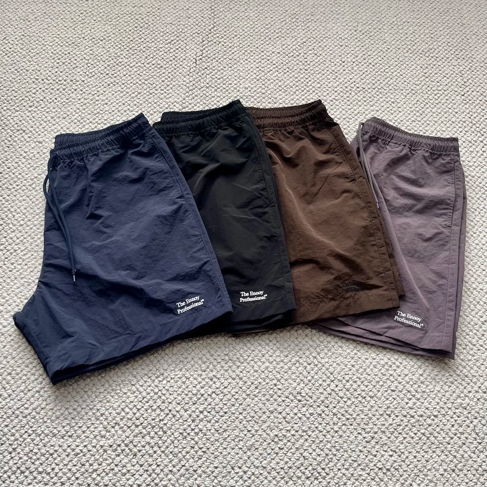 TheEnnoy Professional Quick Dry Nylon Shorts Drawstring Minimalist Letter Five Parts Sports Casual Pants Men's Loose Straight...