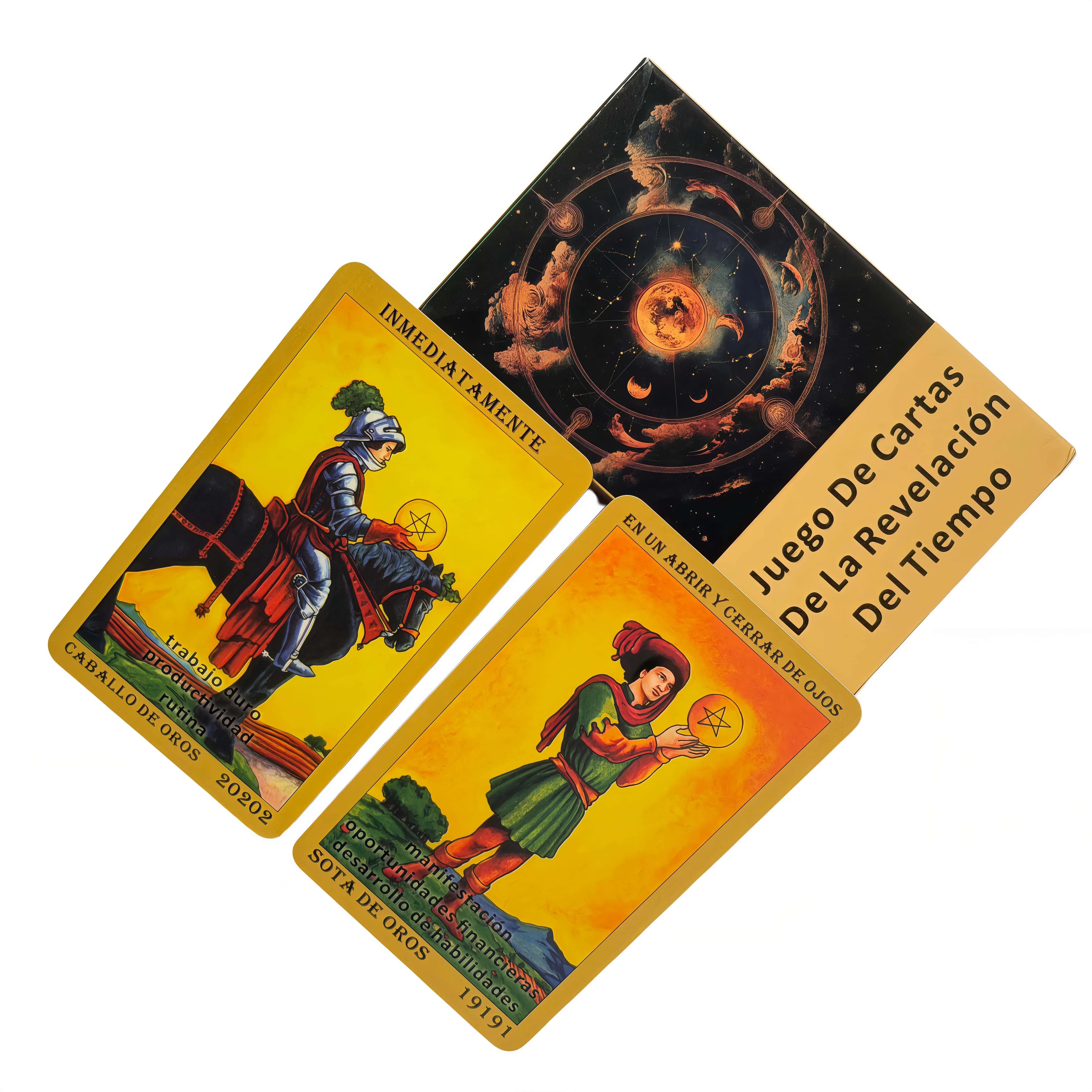 78 Carte Oracolo di Divinazione Mistica Spagnola – Set per Guida Spirituale, Serie Tarocchi, Strumento di Meditazione per Principianti per l'Equilibrio Interno