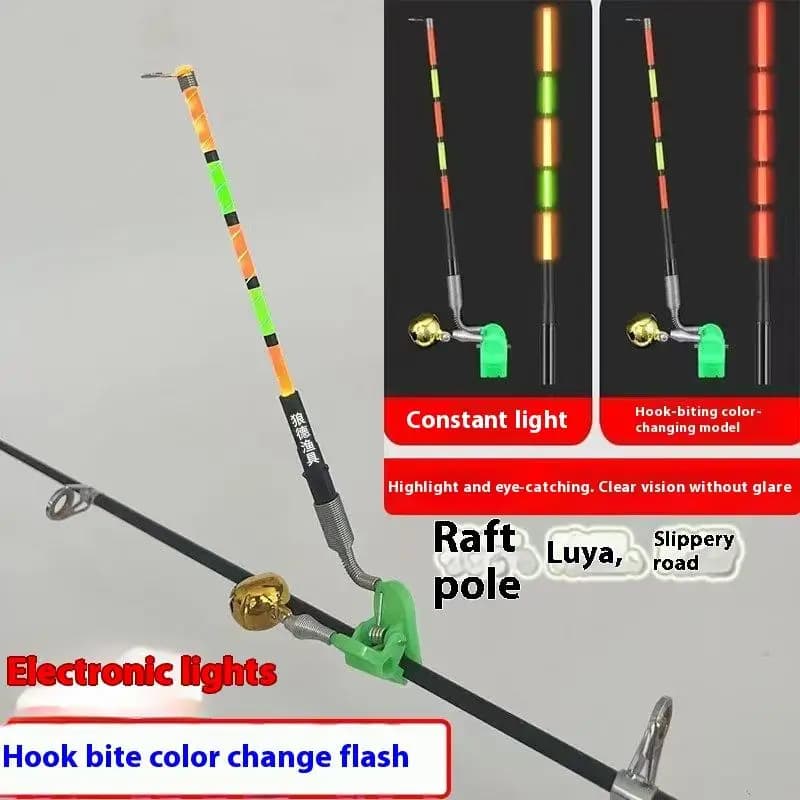1PC pesca notturna canna da pesca illuminazione bastone allarme morso rimovibile pesca bastone luminoso galleggiante attrezzatura lampada palo elettronico
