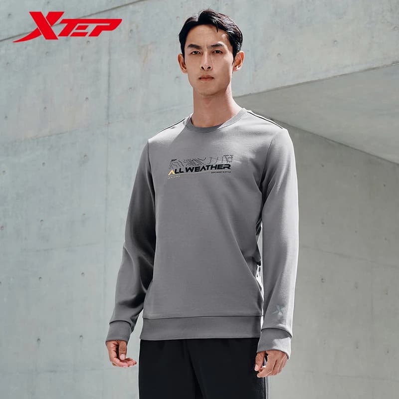 Xtep Pullover Maglione da uomo Autunno Morbido Durabilità Felpa con cappuccio Trendy Retro Comodo Top 876329920008