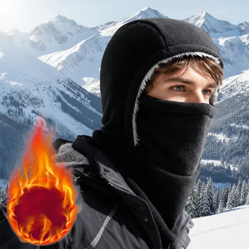 1-4PCS Warm Fleece Windproof Full Face Motorcycle Mask Balaclava Hood for Cycling Ski Riding Outdoor Winter Sports Cap Men Women