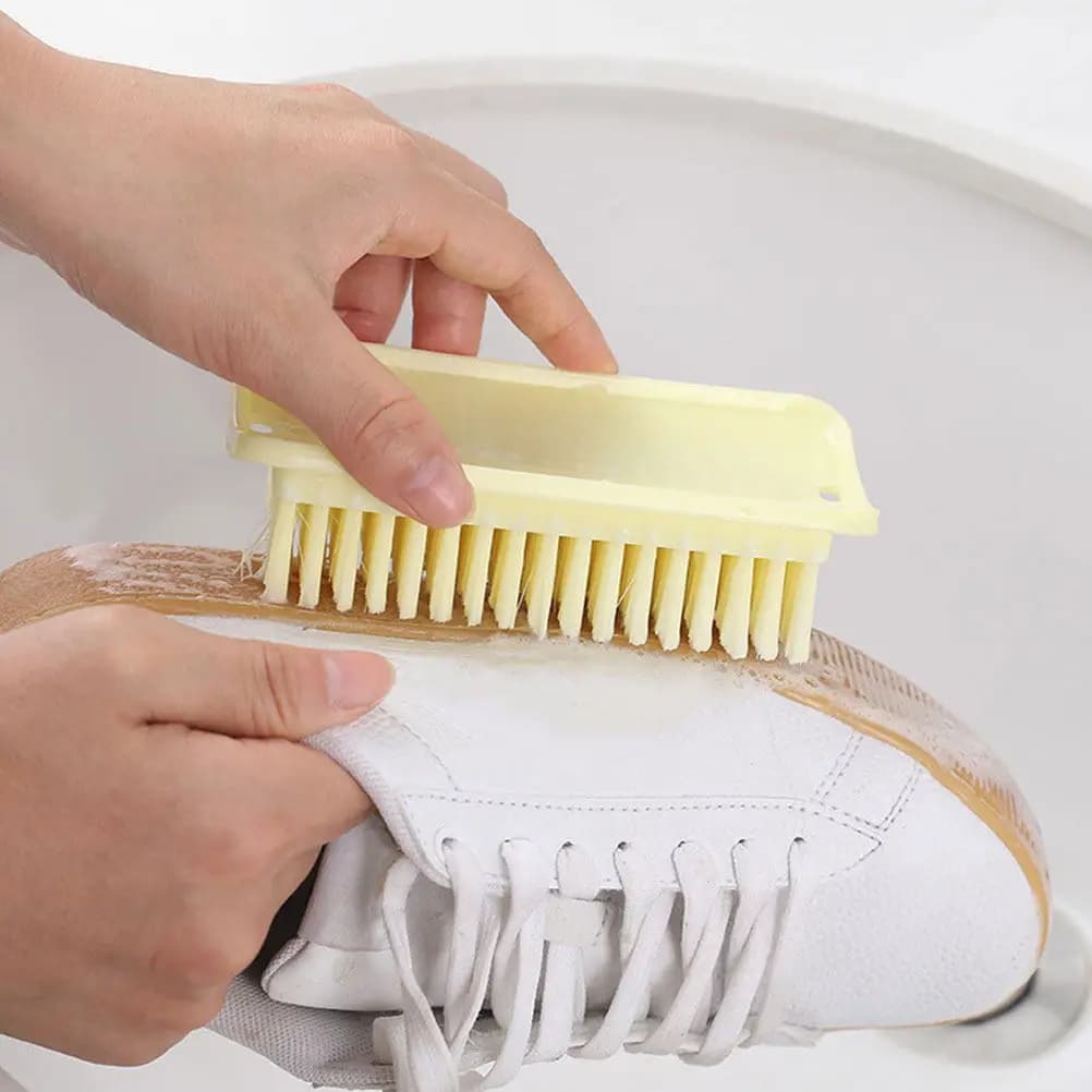 2 spazzole per la pulizia delicate ma resistenti, con setole morbide, per scarpe, vestiti, bucato, uso domestico, spazzola portatile multifunzione