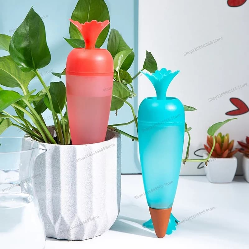 For Creative Carrot Shaped Automatic Drip Dispenser for Household Flower Pots, Green Plants, Potted Plants, and Watering Devices