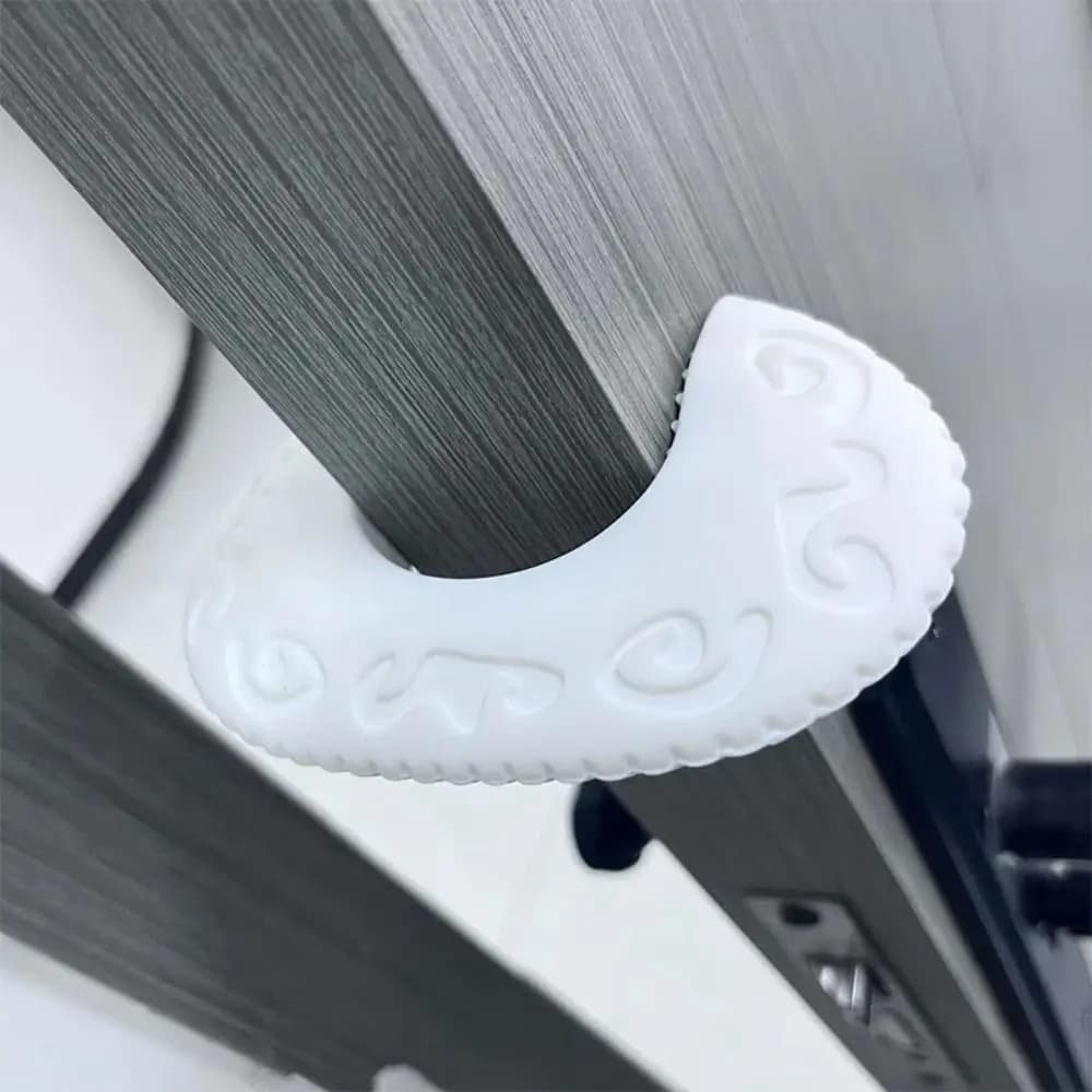 Fermaporta di sicurezza per bambini con design a forma di C, strisce antiscivolo, set di blocchi per porte di facile installazione, comodo silicone