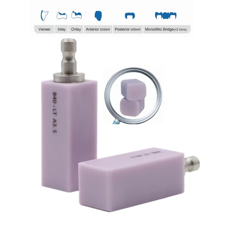 WorldLink 4 pezzi B40 Blocco ceramico in vetro disilicato di litio dentale CAD CAM Emax per Sirona Cerec Inlab