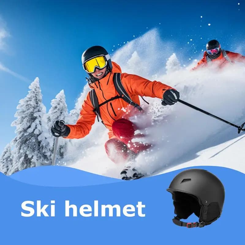 Casco da sci da donna Casco sportivo da neve ammortizzante Copricapo da ciclismo Equipaggiamento protettivo Copricapo da sci con occhiali Clip per cinturino