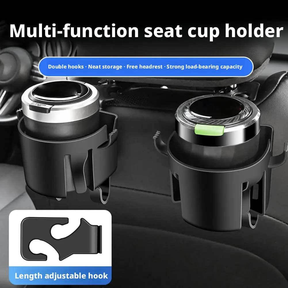 1/2pcs Seggiolino Auto Portabicchieri Gancio Multifunzionale Poggiatesta Auto Stoccaggio Dell'acqua Sedile Organizzatore Creativo Portabicchieri Per Auto Accessor L4I6