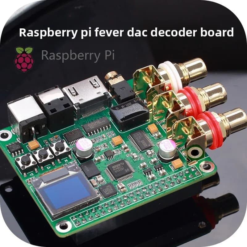 Scheda decodificatore audio DAC per Raspberry Pi - Scheda di espansione Hi-Fi per audiofili - Coassiale, Ottico, Analogico I2S, Digitale 3B+, 4B