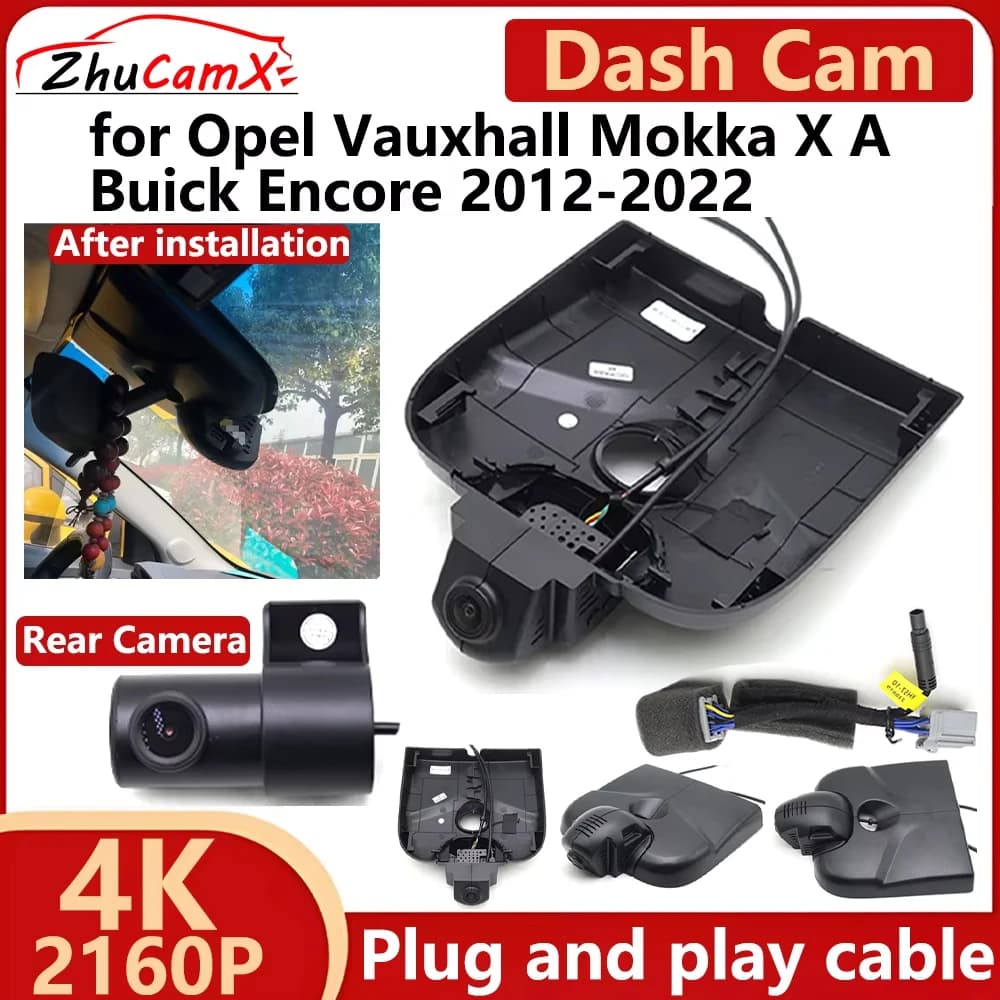 ZhuCamX per Opel Vauxhall Mokka X A Buick Encore 2012-2022 4K 2160P DVR per auto Dash Cam Telecamera per visione notturna Registratore Plug and play