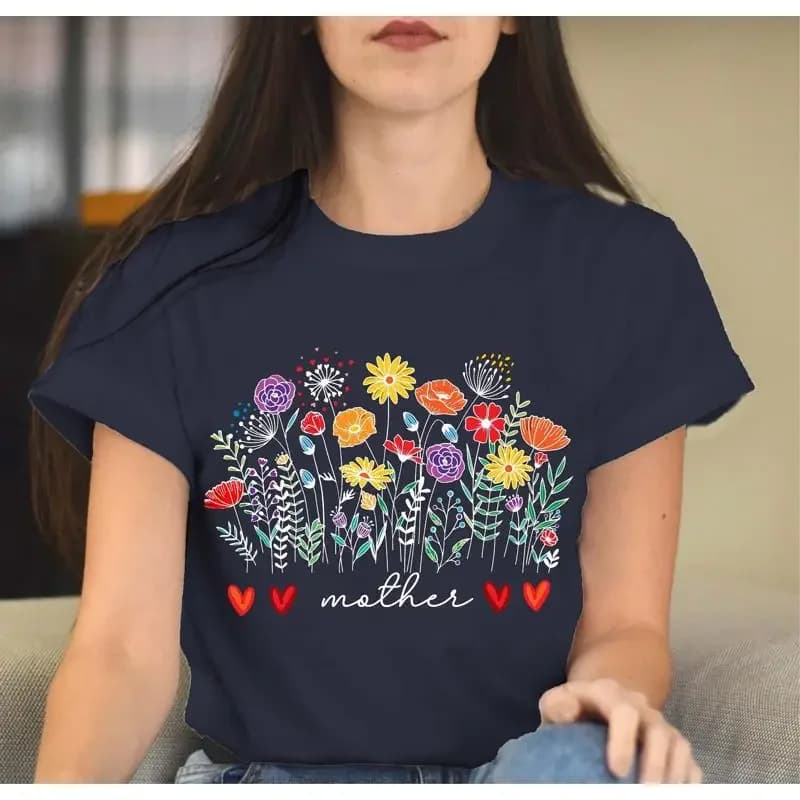 Pen And Ink Floral Mother'S Day T Shirt Celebrate Mother Appreciation Special Bella Canvas