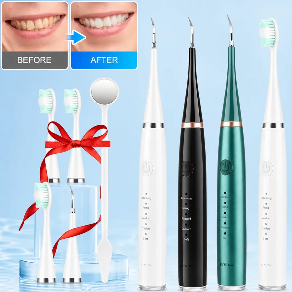 Electric Tooth Cleaner Sonic Dental Scaler Waterproof Rechargable Toothbrush For Teeth Cleaning Calculus Plaque Tartar Removal