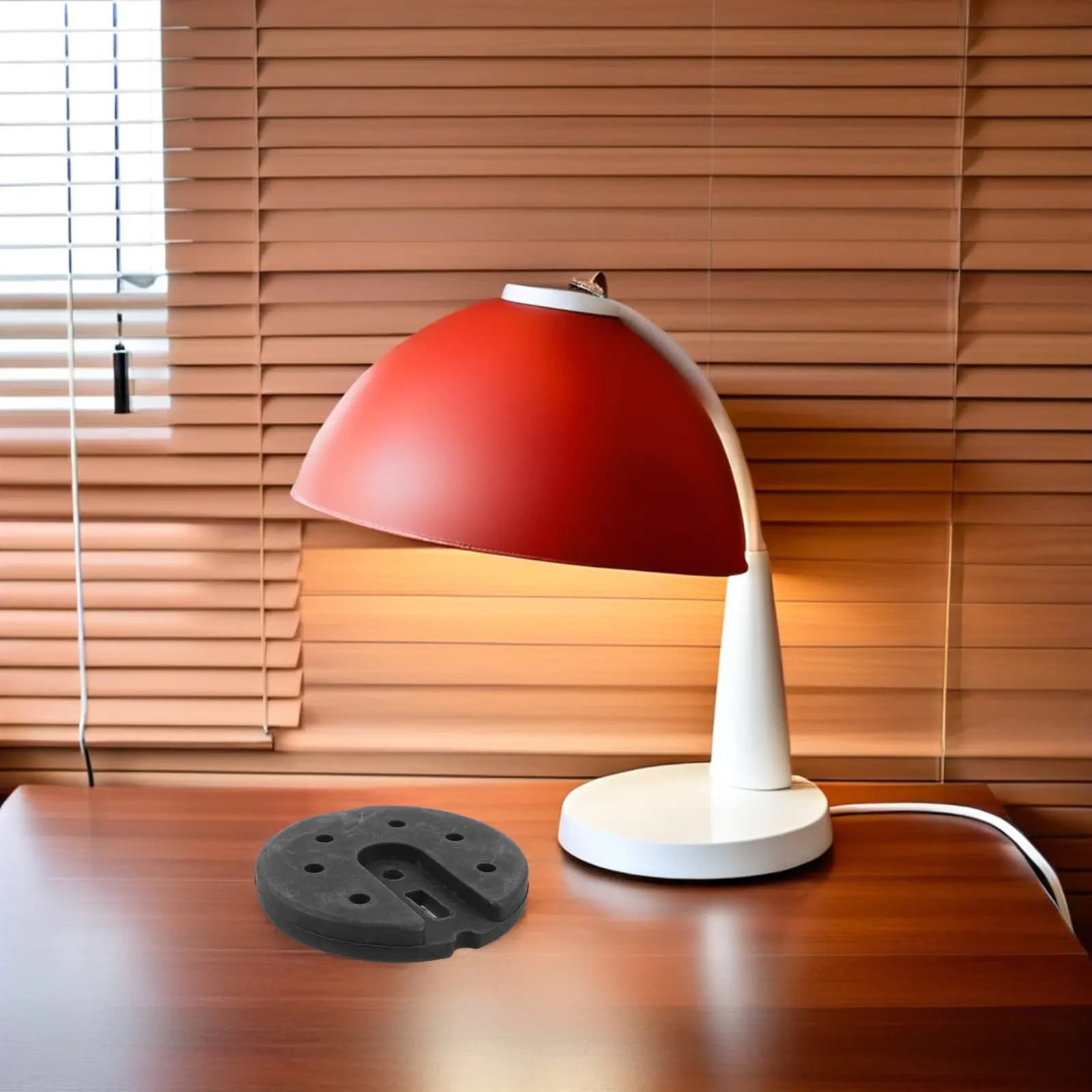 Base for Plastic Floor Lamp, Appesantite Circular Plate, Stable Replacement for Ground Lamp Bases, Desk and Table, Resistant and Antivibration