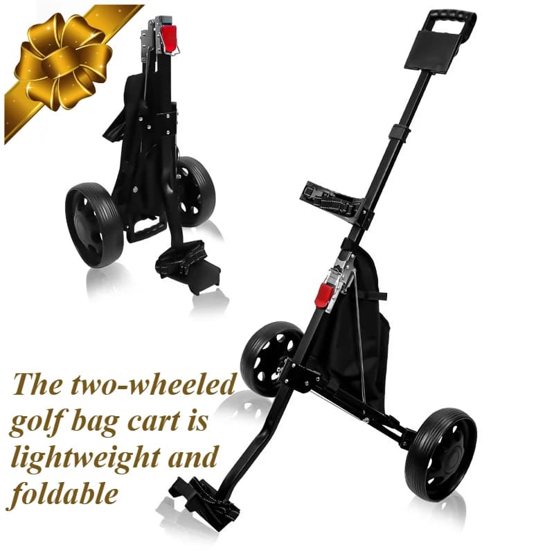 Carrello pieghevole per palline da golf, carrello a due ruote, carrello pieghevole