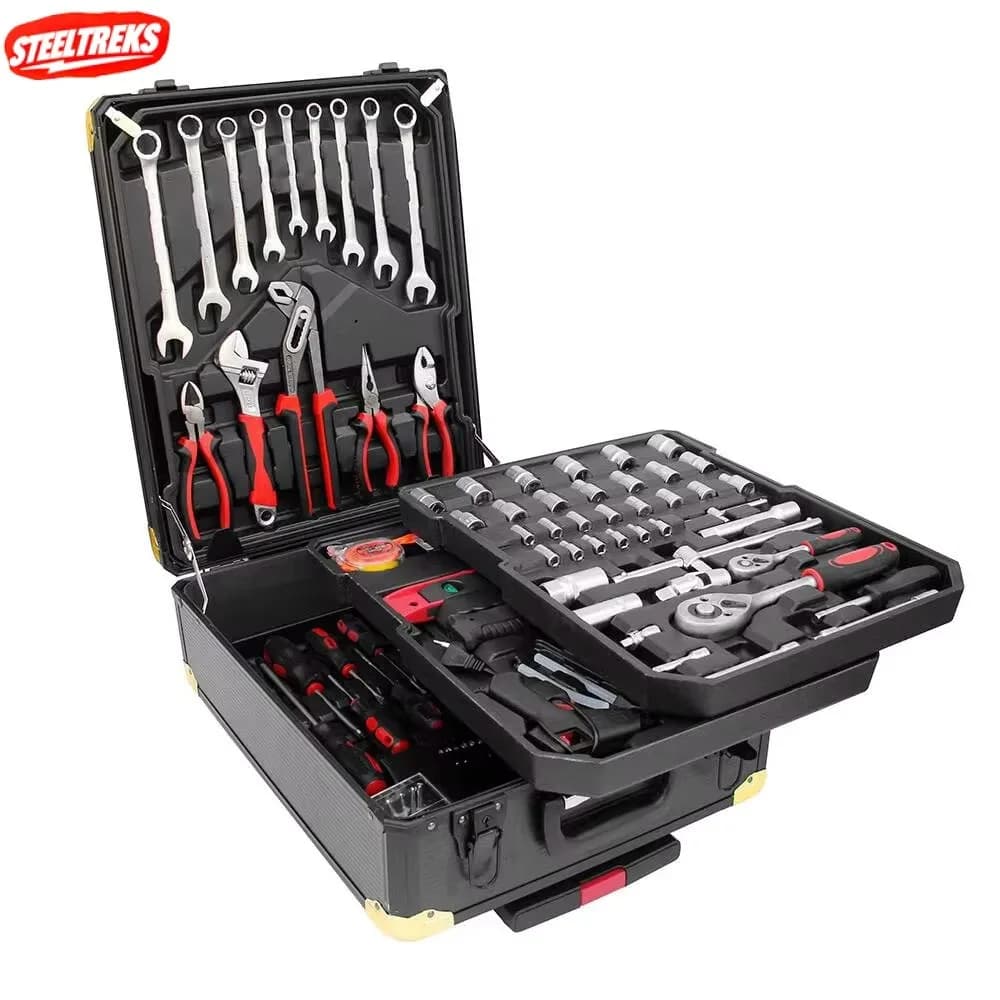 399-piece Manual OEM CR-V Car Repair Tool Set, Equipped with Large Double-ended Wrench and Hard Case