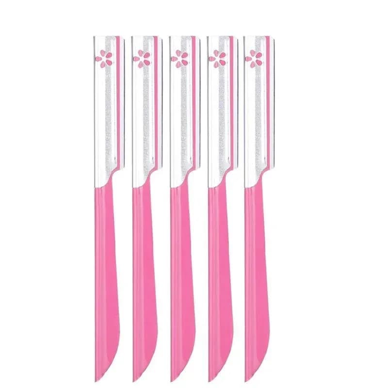 5pc Eyebrow Epilator Set for Women Makeup Beauty Eyebrow Hair Removal Tool for Styling Steel Blade Trimmer Face Razor