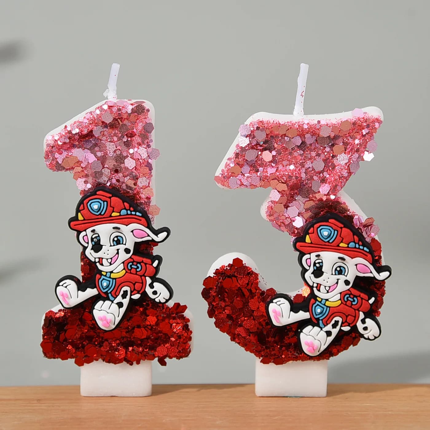 Candele Numeriche 0-9 Paw Patrol, Decorazioni per Torte di Compleanno con Personaggi 3D dei Cartoni Animati