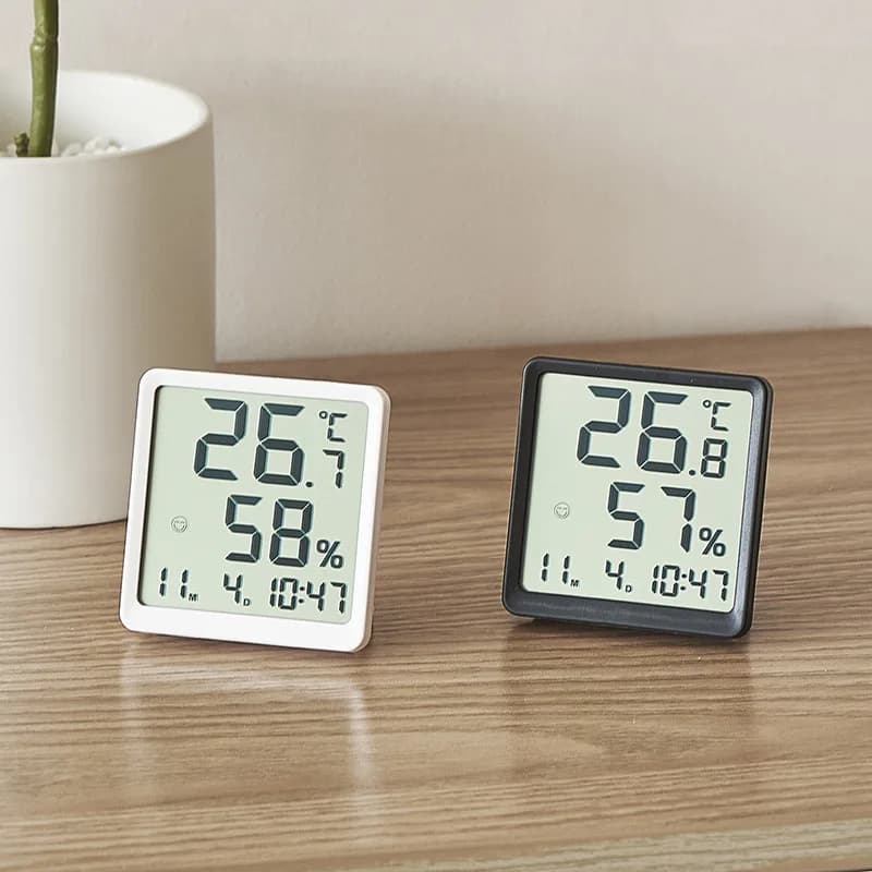 Multifunctional Magnetic LED Wall Clock Temperature Hygrometer Display Kitchen Timer Alarm Clock Home Supplies