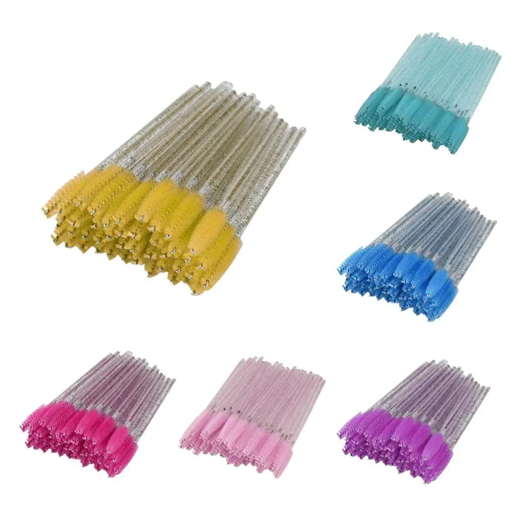Applicatori per Mascara Monouso, Spazzole in Nylon per Extension Ciglia, Accessori Cosmetici per Modellare le Sopracciglia, per Saloni di Bellezza e Viaggi