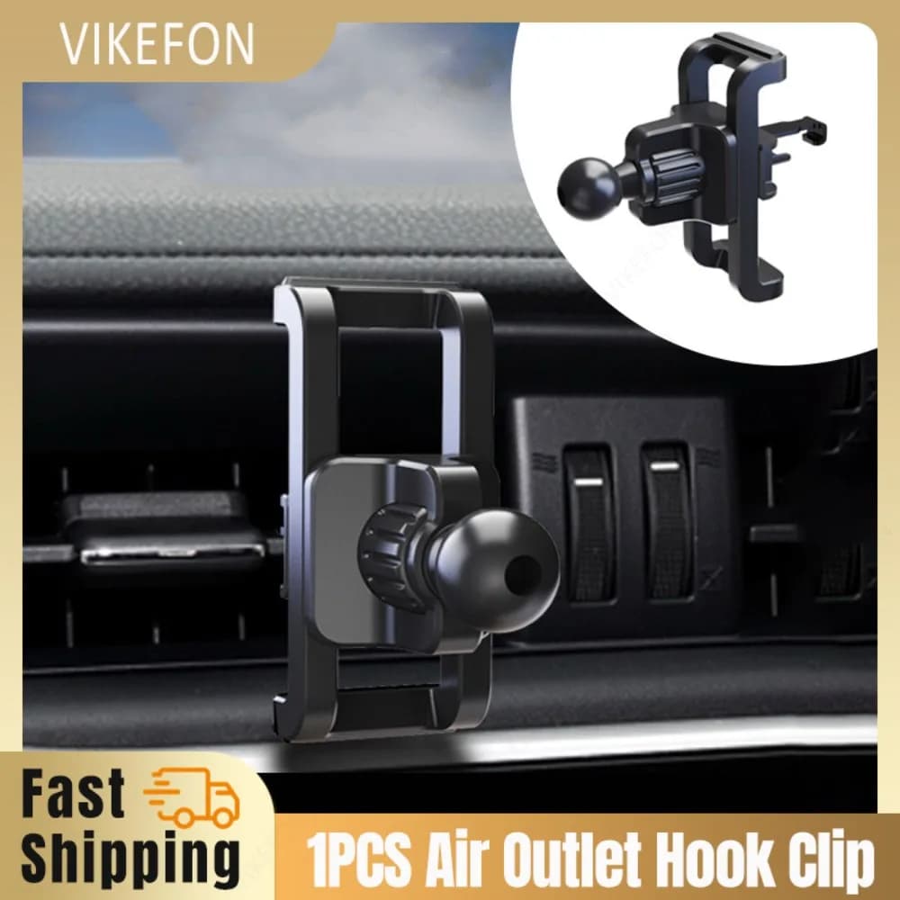 Base con testa a sfera da 17 mm Clip per presa d'aria per auto Supporto per telefono cellulare Supporto per morsetto per gancio per presa d'aria per auto Accessori Staffe GPS per auto universali