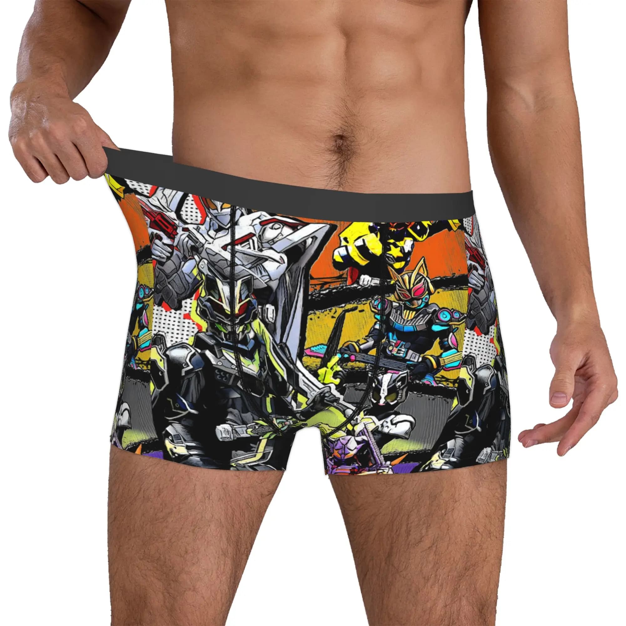 Custom Kamen Rider Hot Comic Boxers Shorts Mens Comic Briefs Underwear Novelty Underpants