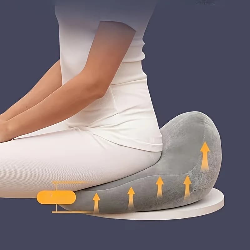 Cuscino in Memory Foam per Coccige, Cura delle Emorroidi, Cuscino a Ciambella Imbottito, Ovale Portatile per Gravidanza, Sedia da Ufficio, Auto