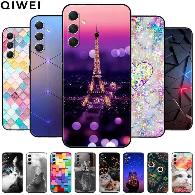 Per Samsung Galaxy A16 Custodia Bella Custodia morbida in silicone nero TPU per GalaxyA16 A16 4G 5G A 16 Paraurti antiurto Nuovo