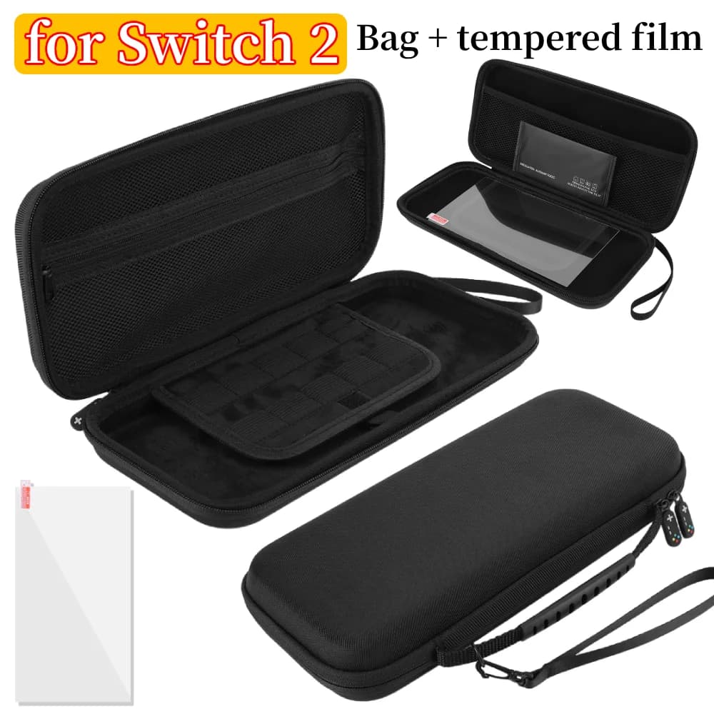 Custodia da trasporto in EVA e protezione per lo schermo per Switch 2 Custodia per console di gioco Custodia protettiva da viaggio portatile antiurto