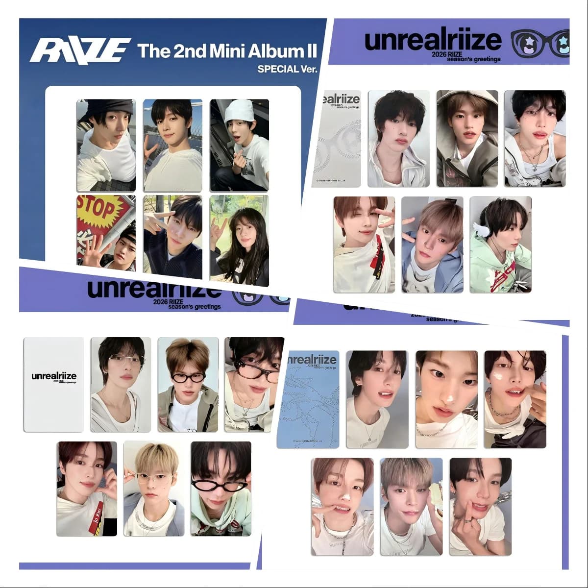 6PCS new male group RIIZE album "II" star Wonbin SUNGCHAN photo card LOMO card toy collection gift