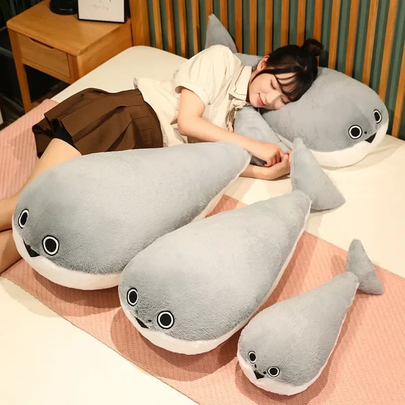 100 centimetri di Grandi Dimensioni Grigio ISacabambasps Realistico Pesce Bambola Peluche Ripiene Cuscino Animali Marini Giocattoli Divano Cuscino Decor per I Bambini Ragazze