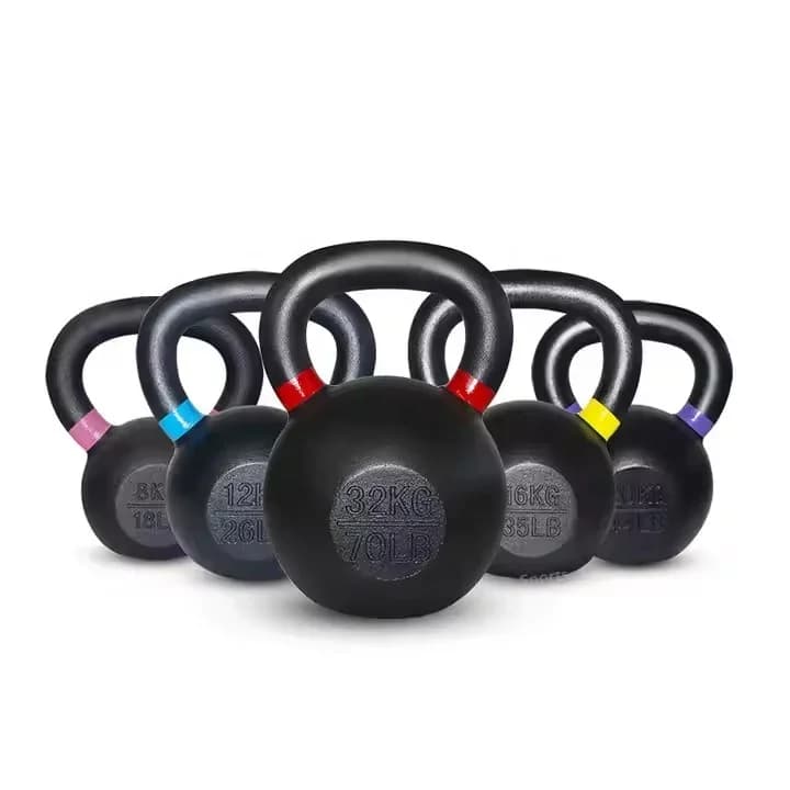 Kettlebell in Ghisa da 2-20kg, Attrezzatura per Allenamento di Forza in Palestra, Pesi Liberi per Fitness