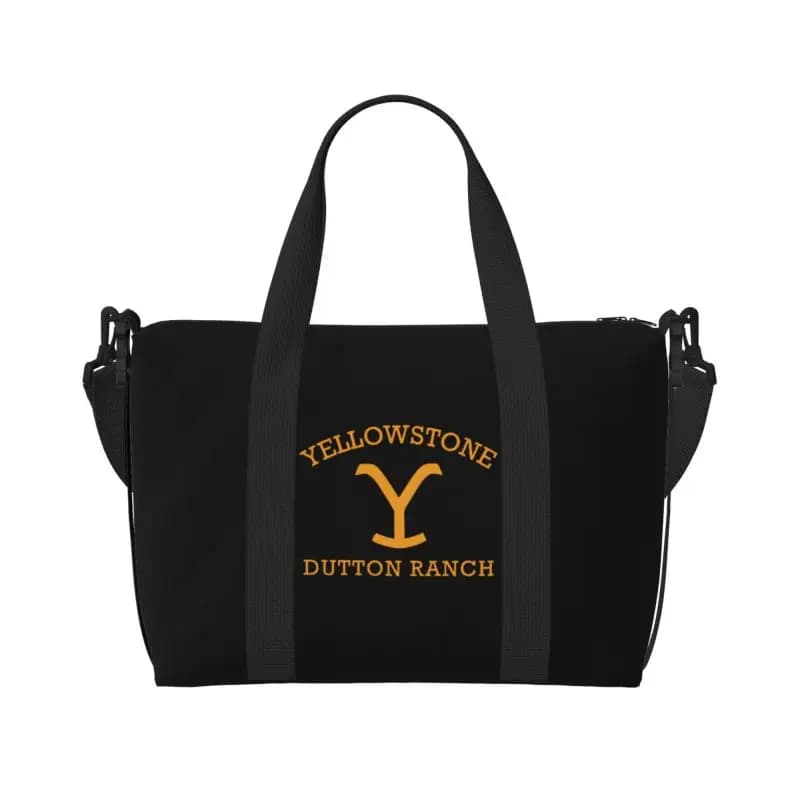 Borsone da viaggio con stampa grafica Yellowstone Dutton Ranch Borsa da viaggio pieghevole impermeabile unisex Borsa leggera e resistente