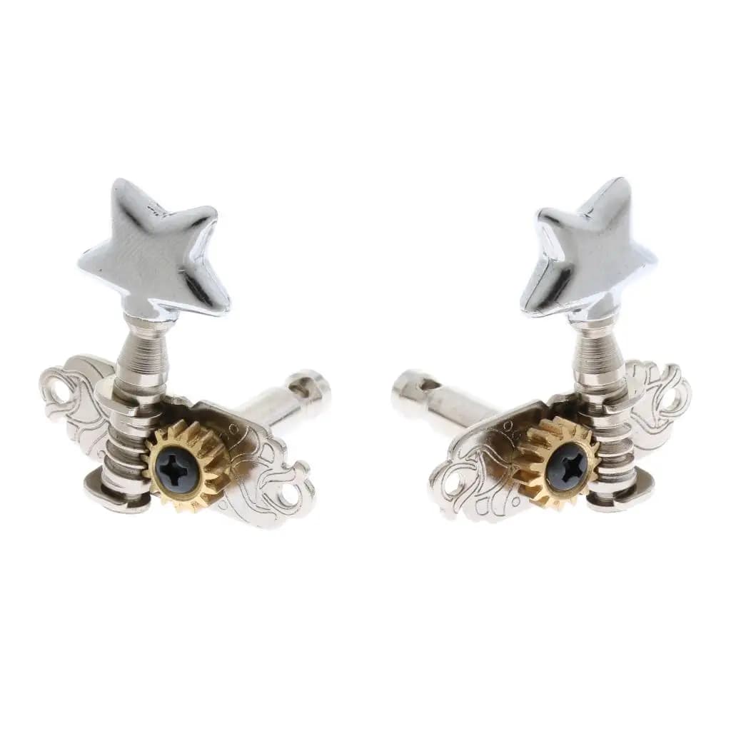 Professional Metal Guitar String Button Tuning Pegs Star Shape Ukulele Machine Heads Music Accessory for 4 String Ukulele